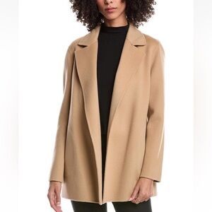 Theory Sileena Camel Color Wool & Cashmere Coat Size Medium NWT